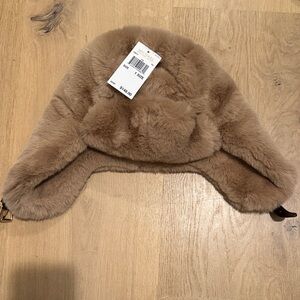 Michael Kors Tan Faux Fur Hat